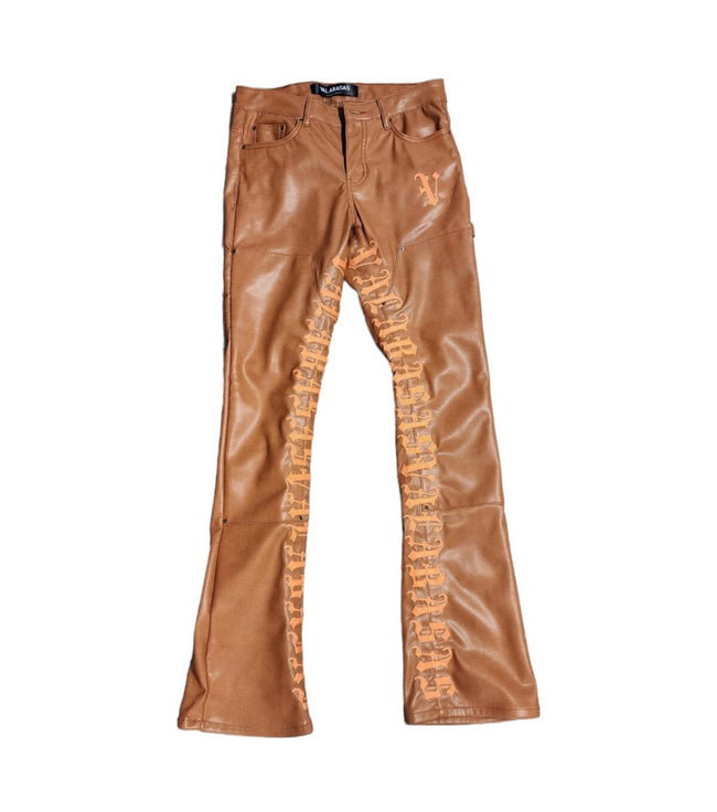 VALABASAS - "SUPERIOR WORLD" LEATHER STACKED - BROWN