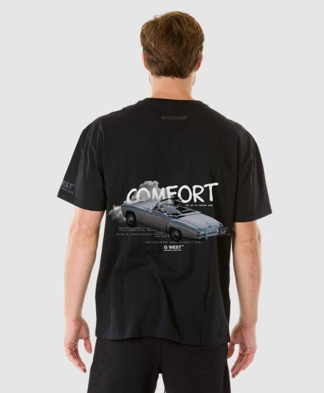 G West Printed Reverse Gear Tee - BLACK