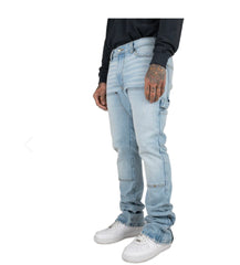 MINT CREW DENIM WASHED CARPENTER -  STONE