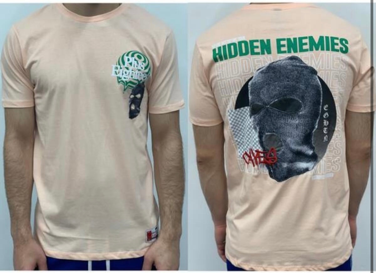 PLUS 18 HIDDEN ENEMIES TEE - PEACH